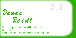 denes reidl business card